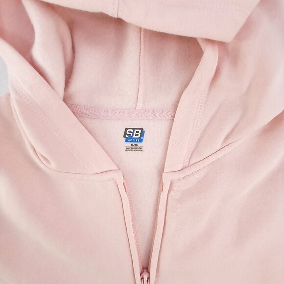 Sjb Active Light Baby Pink Pastel Kangaroo Pockets Sweatshirt Hoodie EUC - Picture 4 of 7